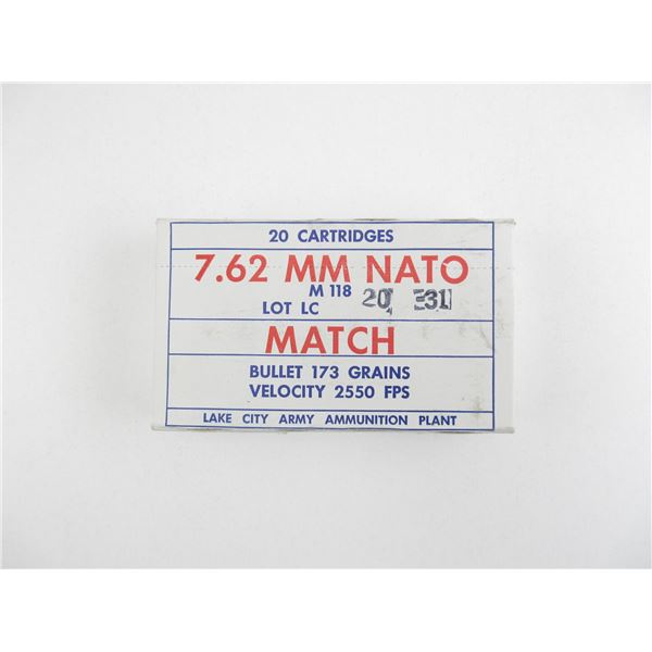 MILITARY 7.62MM NATO MATCH AMMO LOT