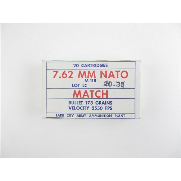 MILITARY 7.62MM NATO MATCH AMMO LOT