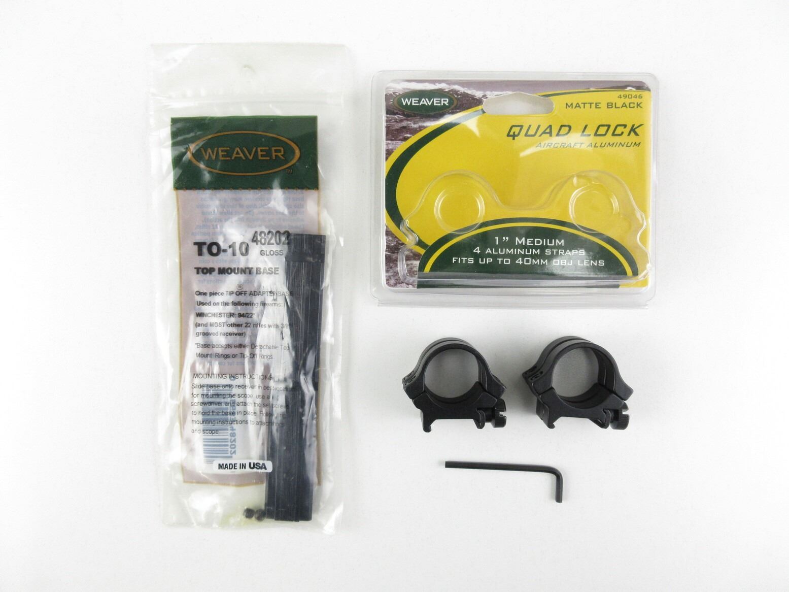 Weaver Anillo Quad Lock High Ext Negro, Almeja | Meses sin interés Weaver Anillo Quad Lock High Ext Negro, Almeja | Meses sin interés