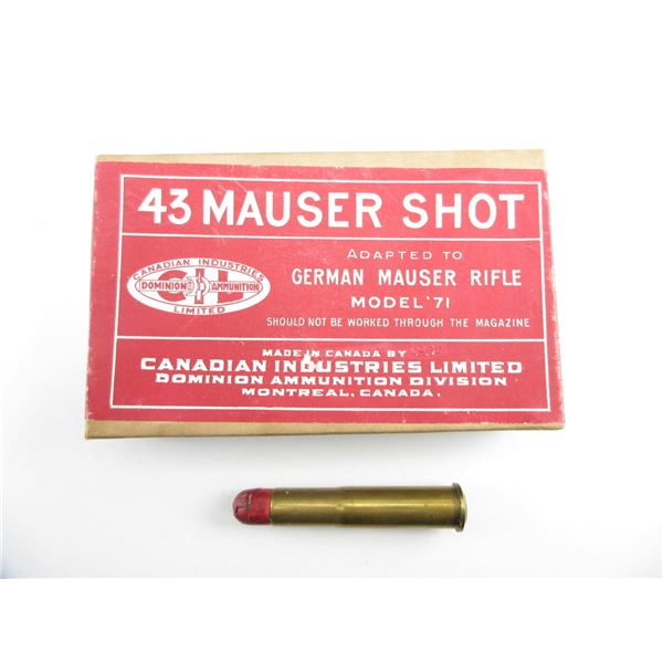 COLLECTIBLE CIL .43 MAUSER SHOT SHELL AMMO LOT