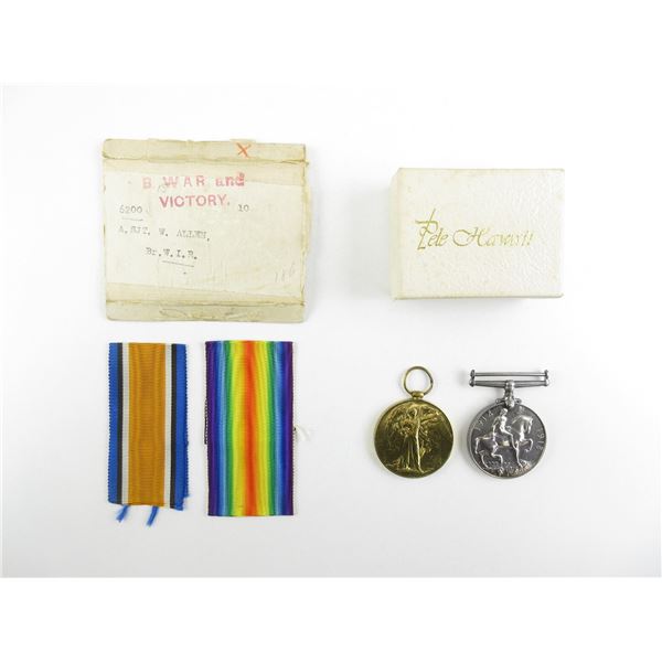 WWI BRITISH MILITARY NAMED MEDAL LOT