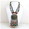 Image 1 : Tibet Natural Stone Tribal Queen Royal Necklace