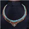 Image 1 : Tibet Natural Stone Tribal Queen Royal Necklace