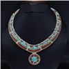 Image 1 : Tibet Natural Stone Tribal Queen Royal Necklace