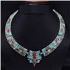 Image 1 : Tibet Natural Stone Tribal Queen Royal Necklace