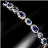 Image 1 : Natural Oval Blue Sapphire Bracelet