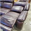 Image 6 : 3PC LEATHER RECLINER COUCH W/ CHAISE LOUNGE