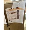 Image 3 : NEW ROLLING KITCHEN CART W/ WOOD TOP, STORAGE  CABINET, AND DRAWER - RETAIL $299