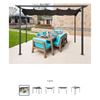 Image 1 : MYPATIO 10FT X 10FT POWDER COATED STEEL FRAME  PERGOLA - BLACK - RETAIL $199