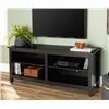 Image 1 : WALKER EDISON MODERN WOOD OPEN STORAGE TV STAND -  RETAIL $369