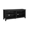 Image 2 : WALKER EDISON MODERN WOOD OPEN STORAGE TV STAND -  RETAIL $369