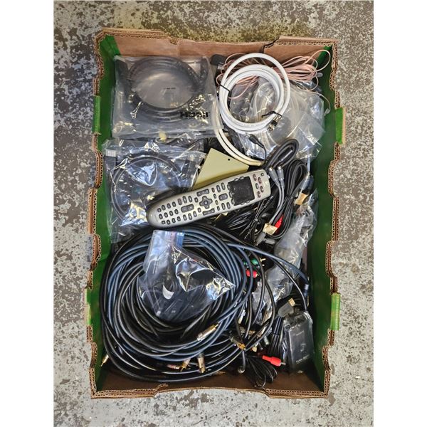 FLAT OF A/V AND HDMI CABLES AND