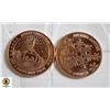 Image 1 : LOT OF 2 FINE COPPER .999 SNOWFLAKE/MERRY