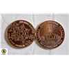 Image 2 : LOT OF 2 FINE COPPER .999 SNOWFLAKE/MERRY