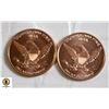 Image 2 : LOT OF 2 FINE COPPER .999 MOOSE AND
