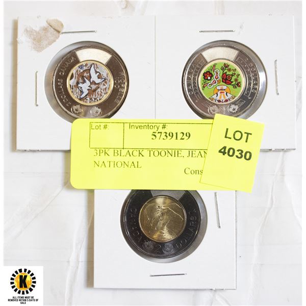 3PK BLACK TOONIE, JEAN PAUL, NATIONAL