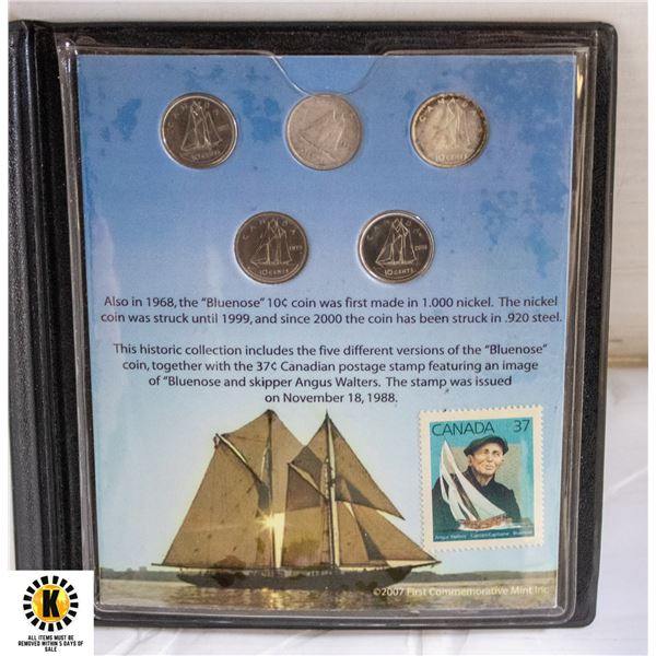 BLUENOSE COIN/STAMP COLLECTIONS INCLUDES