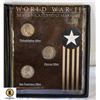 Image 1 : WW2 3 SILVER NICKELS MINT MARK SET U.S.A