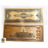 Image 2 : 2PK OF "SLEEPY JOE" & TRUMP GOLD GILDED BILLS