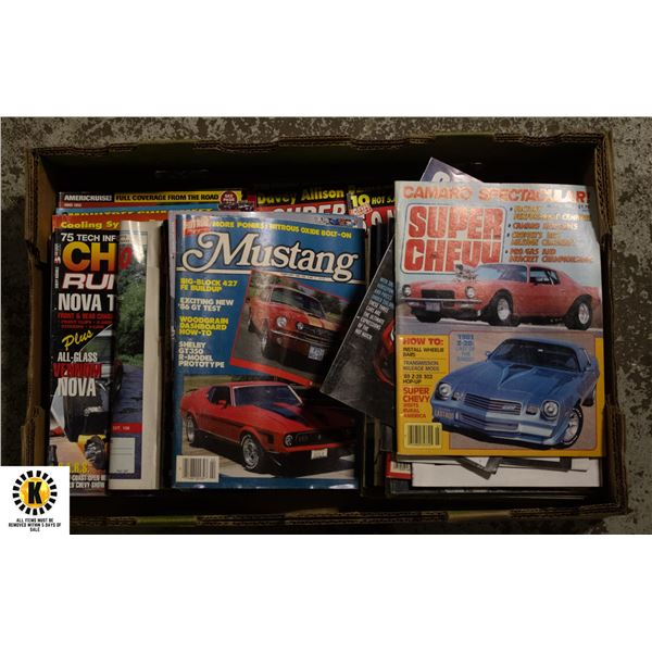 FLAT OF CAR MAGAZINES