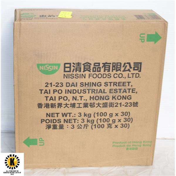 CASE OF 30 NISSIN INSTANT RAMEN NOODLES