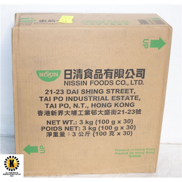 CASE OF 30 NISSIN INSTANT RAMEN NOODLES