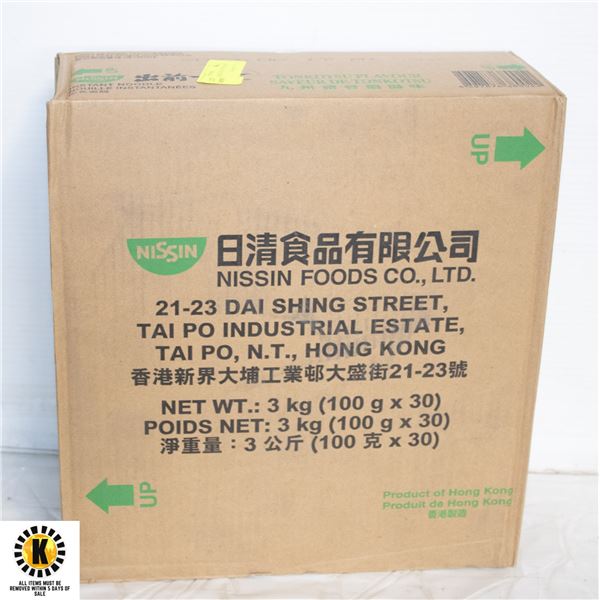 CASE OF 30 NISSIN INSTANT RAMEN NOODLES