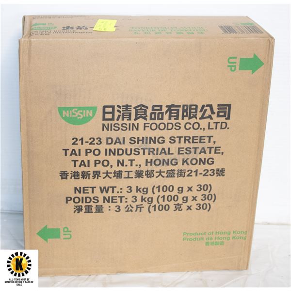 CASE OF 30 NISSIN INSTANT RAMEN NOODLES
