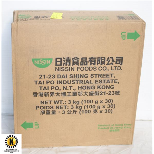 CASE OF 30 NISSIN INSTANT RAMEN NOODLES