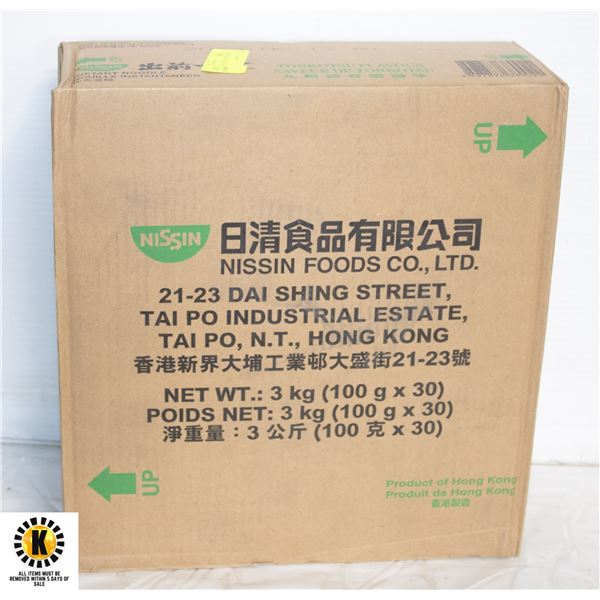 CASE OF 30 NISSIN INSTANT RAMEN NOODLES