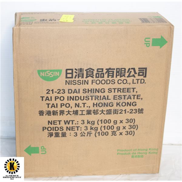 CASE OF 30 NISSIN INSTANT RAMEN NOODLES