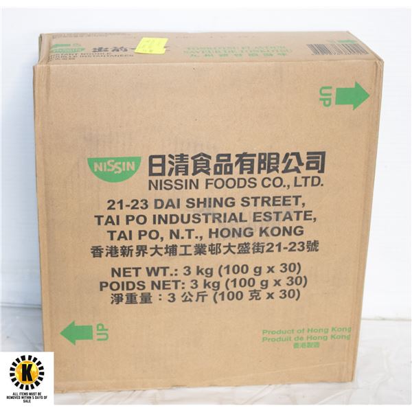 CASE OF 30 NISSIN INSTANT RAMEN NOODLES