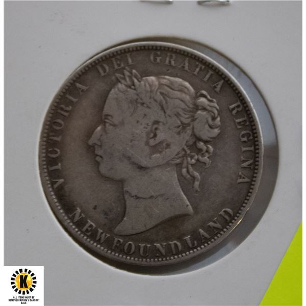 NEWFOUNDLAND SILVER 50 CENT PIECE 1899