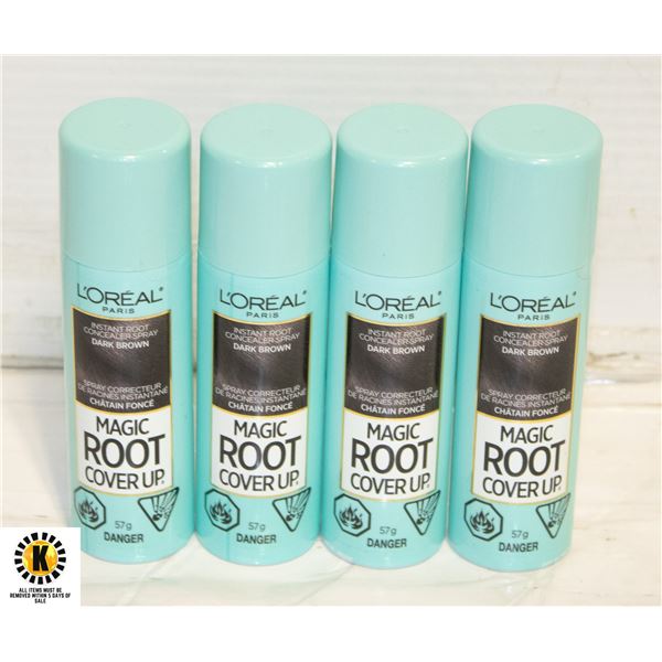 4 NEW SEALED LOREAL DARK BROWN MAGIC ROOT COVER UP