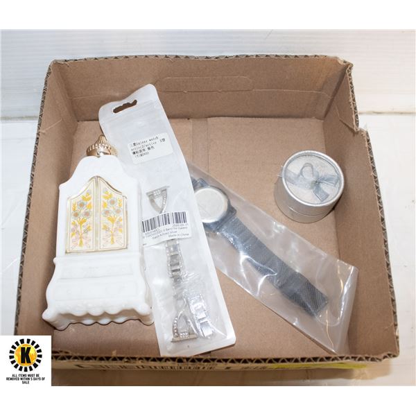 LOT OF AVON BOTTLE, GALAXY ACTIVE 2 WATCH