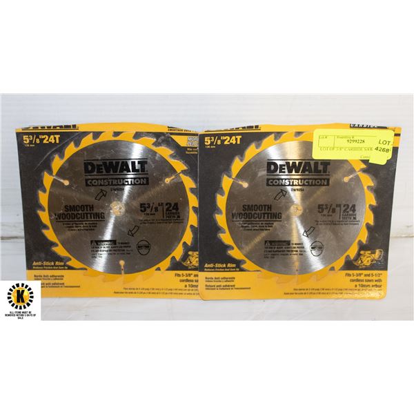 LOT OF 3/8" CARBIDE SAW BLADES