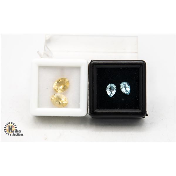 #202-UNHEATED  CITRINE3.50CT & WHITE TOPAZ 1.90CT