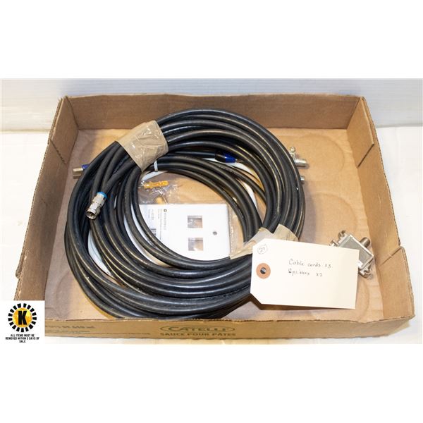 CABLE CORDS PLUS SPLITTERS X 2