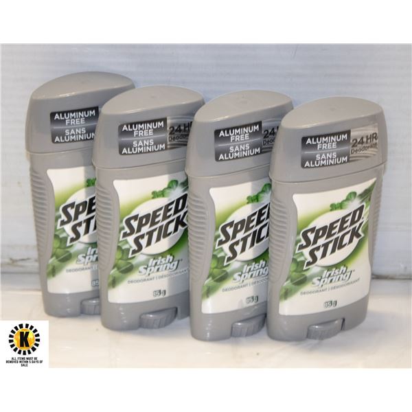 4 X IRISH SPRING SPEED STICK