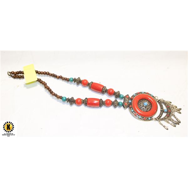 LARGE COLOURFUL BEAD NECKLACE