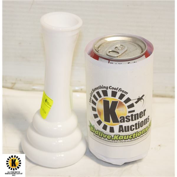 WHITE MILK GLASS VASE