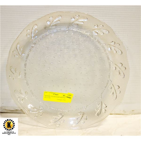 HOPNAIL CLEAR GLASS SERVING PLATTER