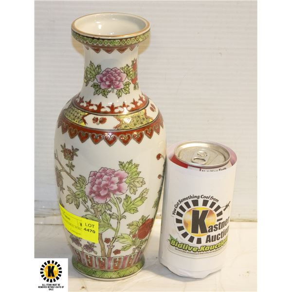 MADE IN CHINA FLORAL PORCELAIN VASE