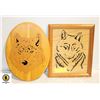 Image 1 : WOODEN CARVED WOLF AND BEAR PICTURES