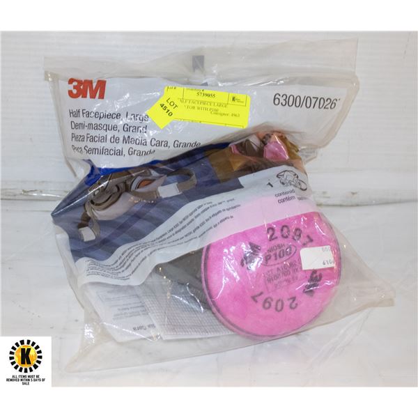 3M HALF FACEPIECE LARGE RESPIRATOR WITH P100