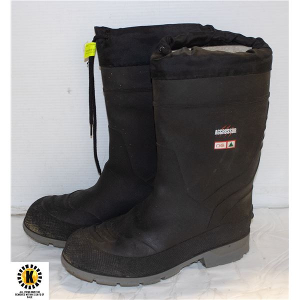 AGRESSOR SZ 11 STEEL TOE INSULATED WORK BOOTS