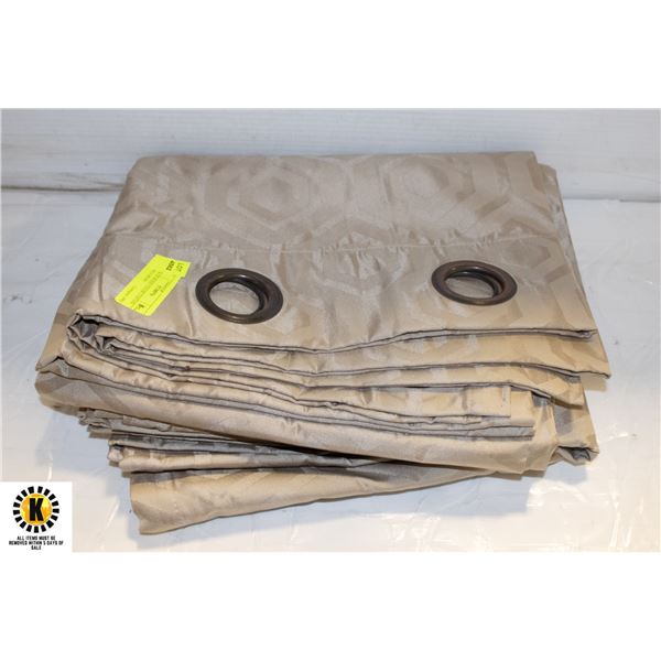PAIR OF BEIGE COLOR CURTAIN PANELS 48X84