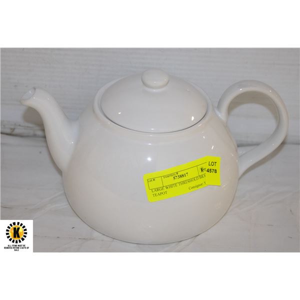 LARGE WHITE THRESHOLD BRAND TEAPOT