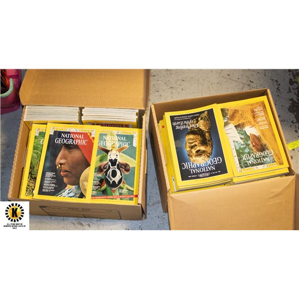 148 VINTAGE NATIONAL GEOGRAPHIC MAGAZINES