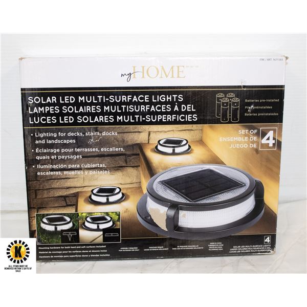 NEW MYHOME SOLAR MULTI-SURFACE LED LIGHTS - 4 PACK